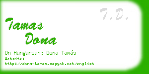 tamas dona business card